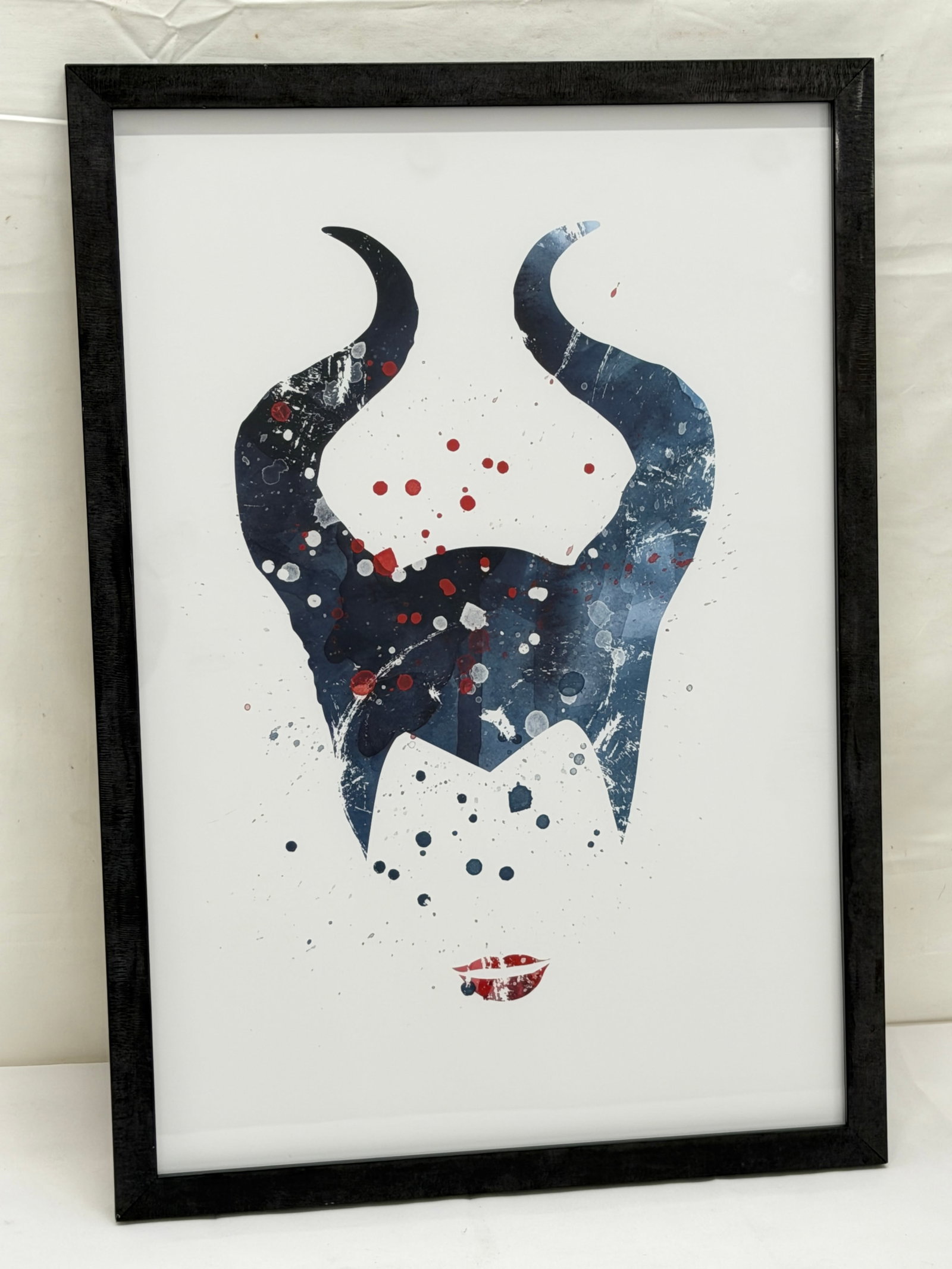 Maleficent Disney Queen Silhouette Print , Framed 14.25" x 20" (1 of 2)