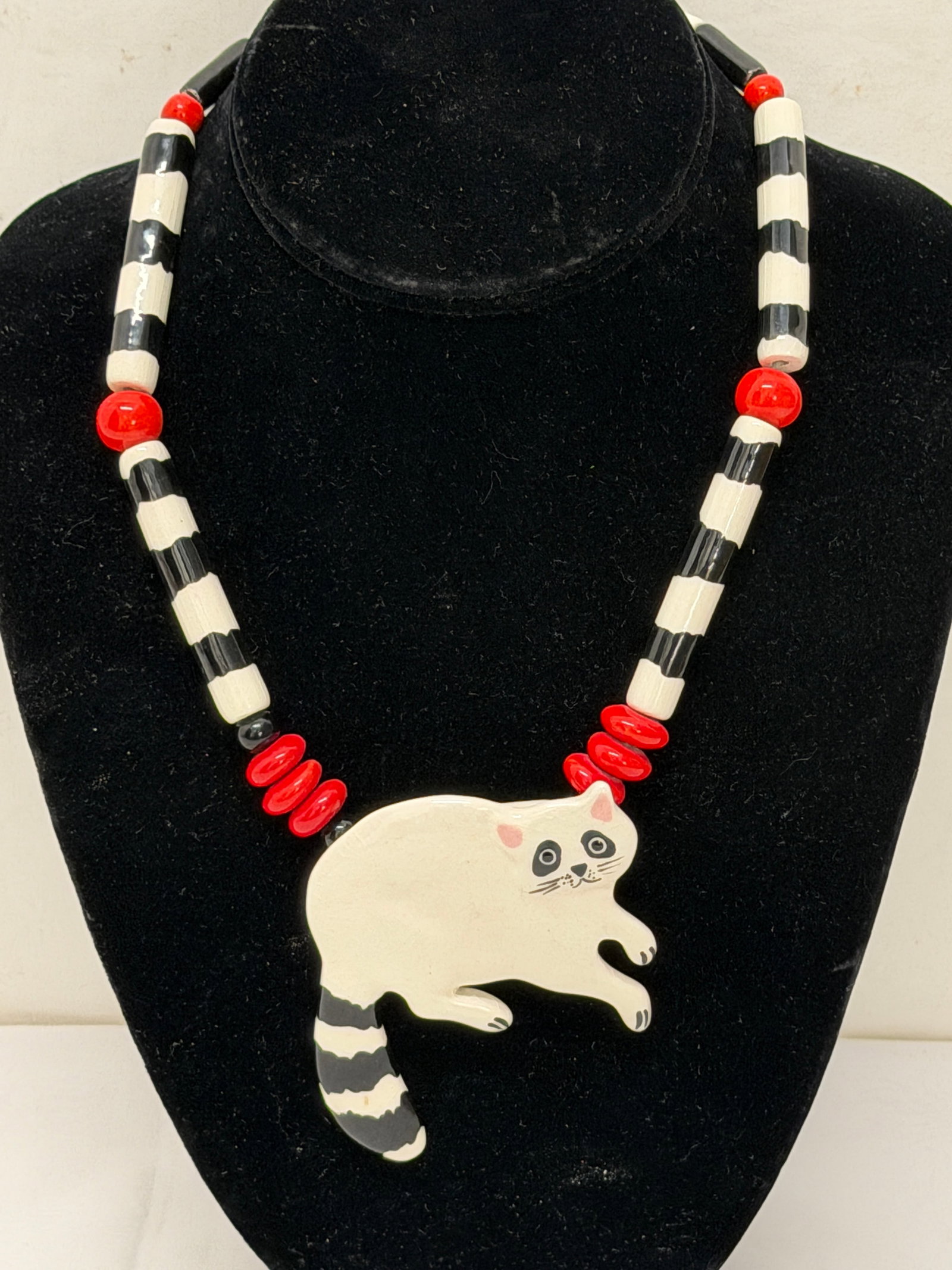 Candace Loheed Ruby Z Ceramic & Bead Necklace (1 of 4)