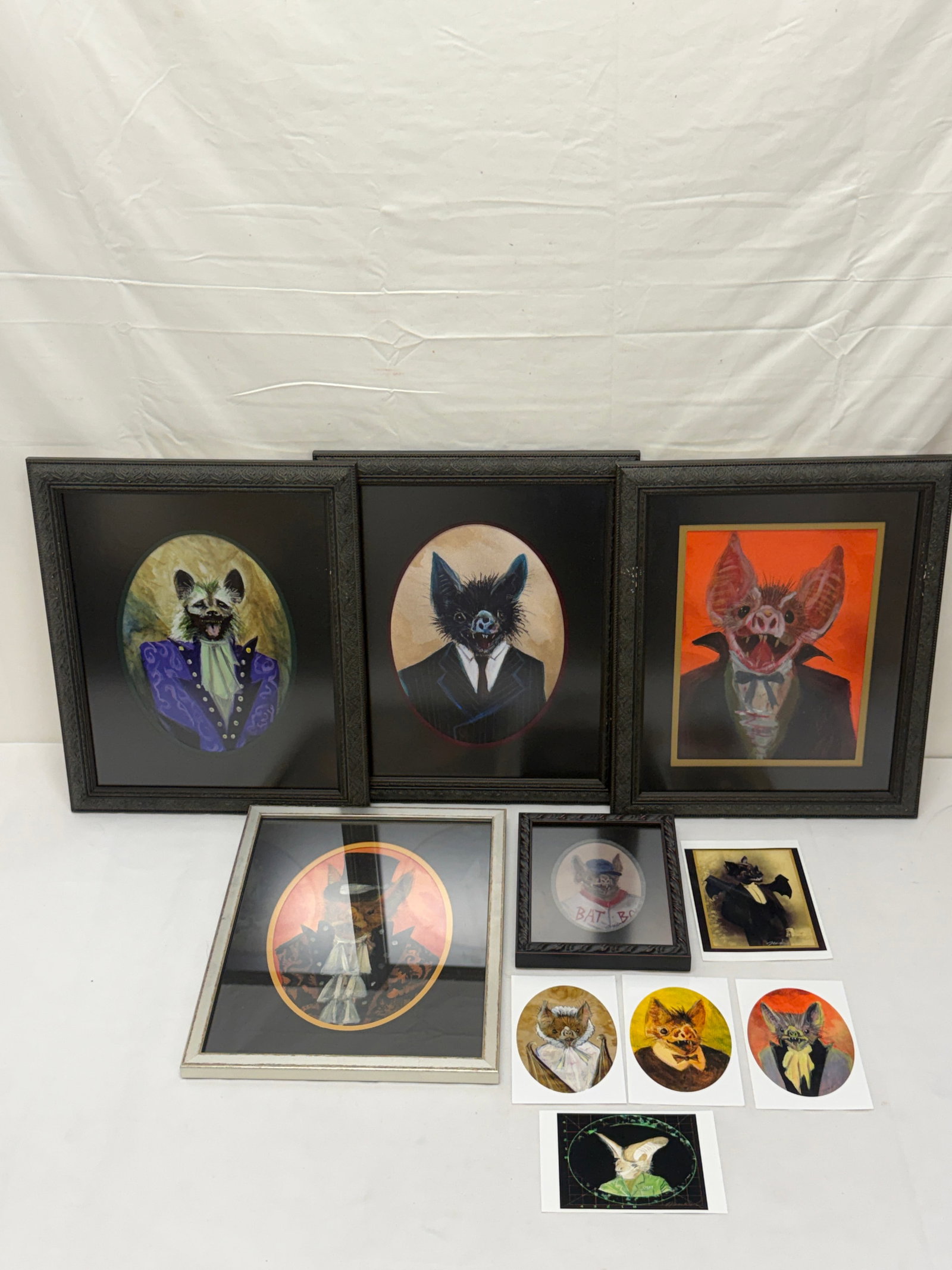 Lot of Nick Demakes Limited Ed Litho Prints of Bats (1 of 18)