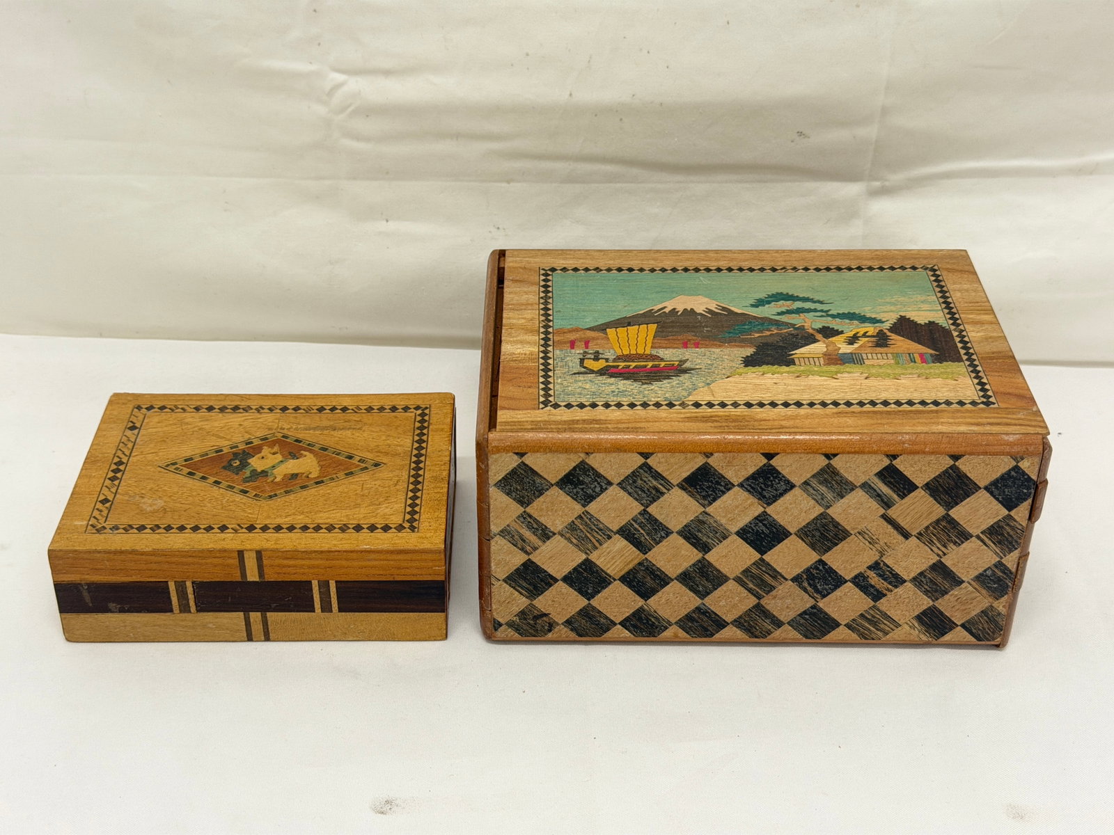 (2)Mid Century Wooden Secret Puzzle Boxes (1 of 8)