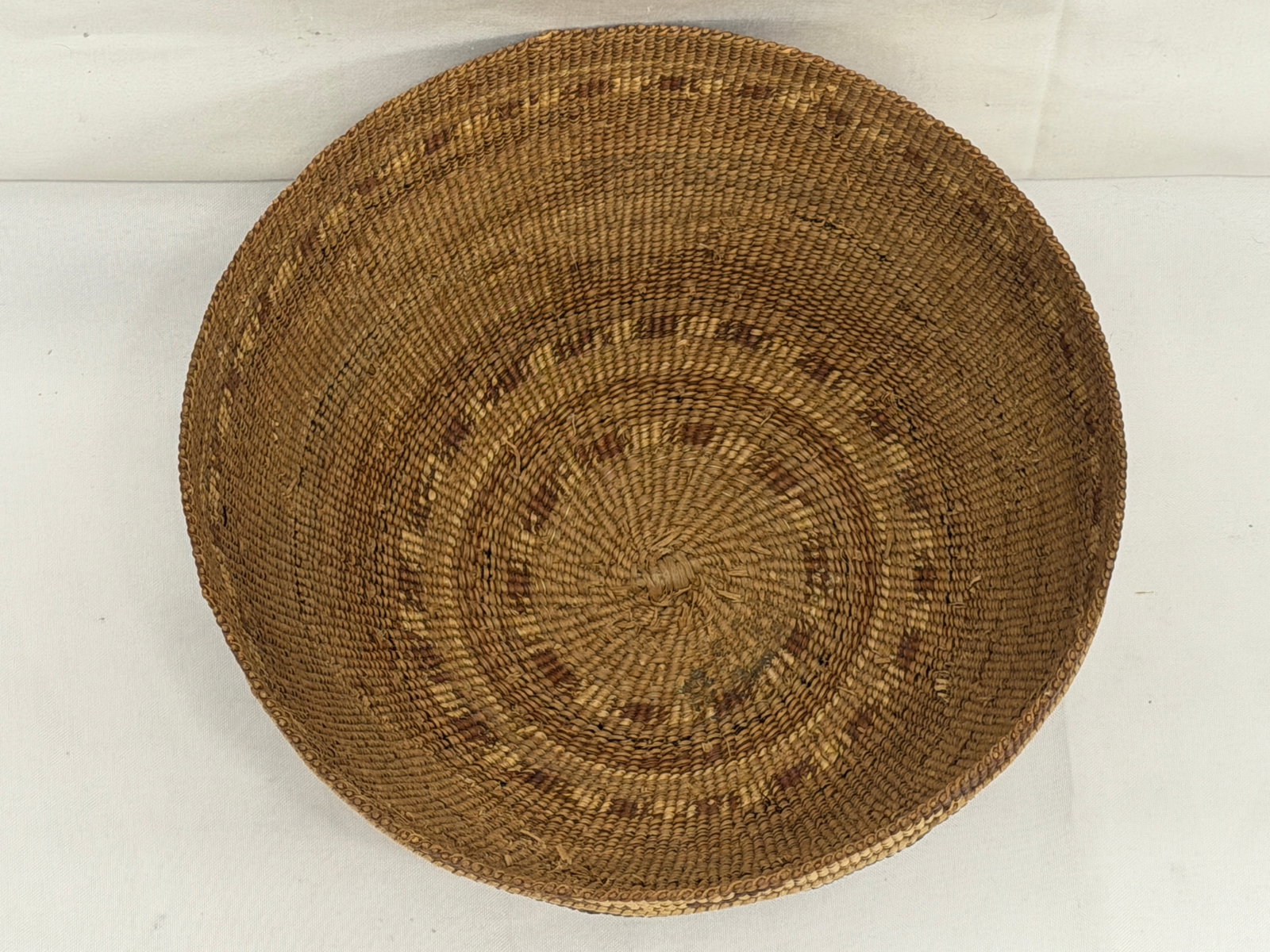 Late 19thC -Early 20thC Polychrome Hupa Hat Basket 7" x 3.25" - Excellent Condition - 2