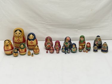 (5)Vintage Hand Painted Russian Nesting Dolls (1 of 7)