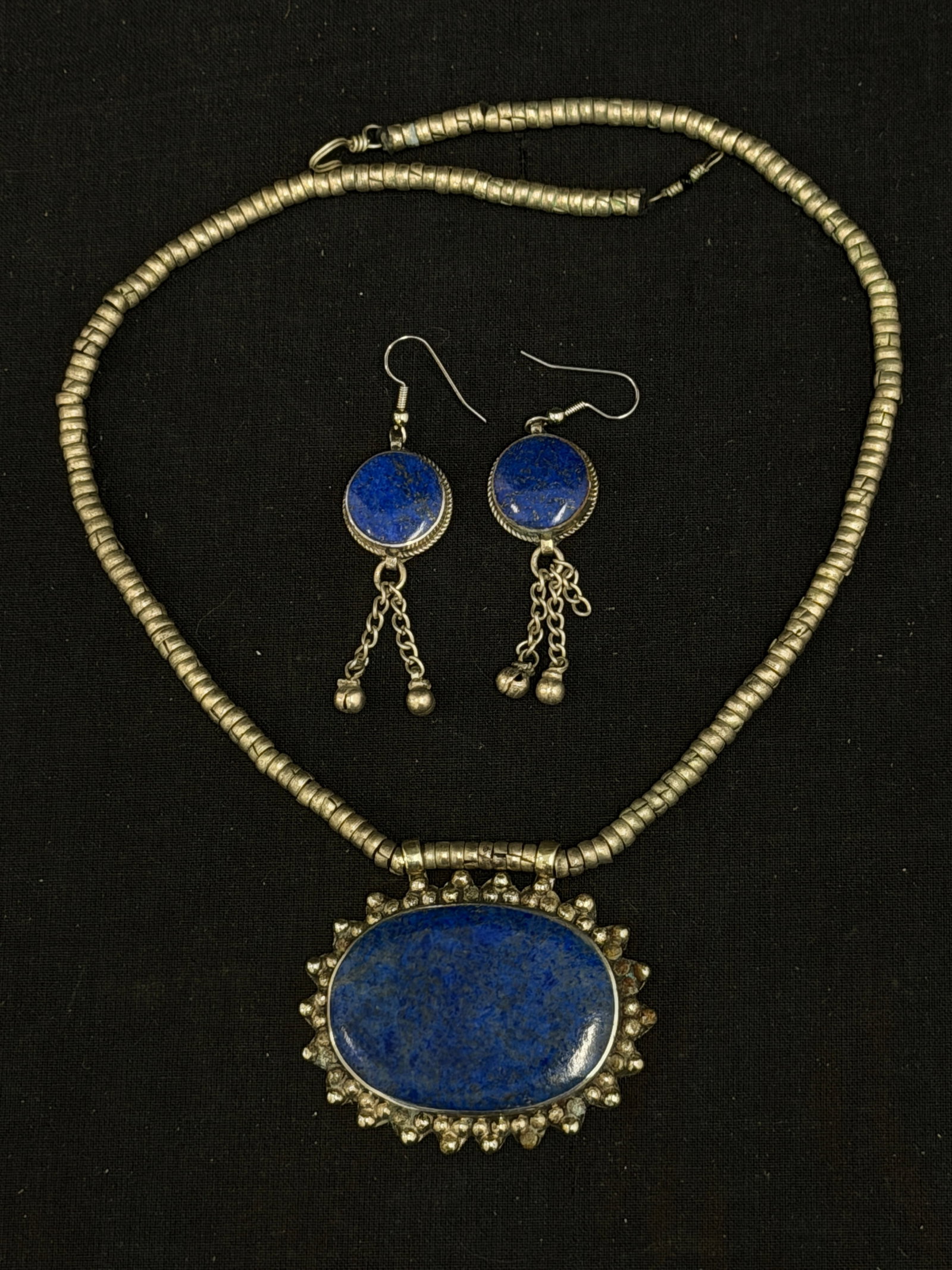 Hand Crafted Necklace & Earring Set with Lapis (1 of 5)