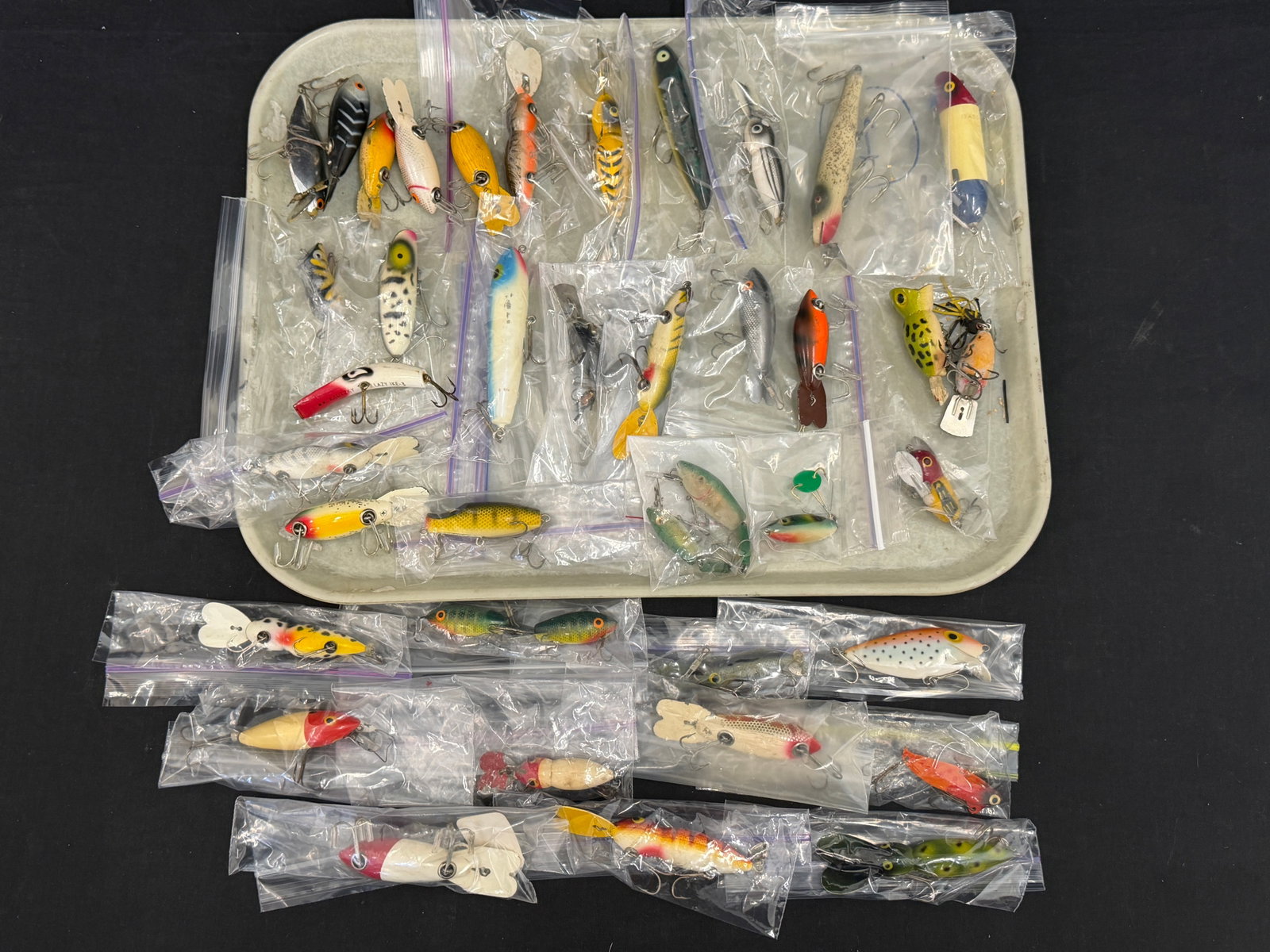 (40+)Asst Vintage Fishing Lures - Heddon Crazy Crawler, Hula Popper & More (1 of 12)