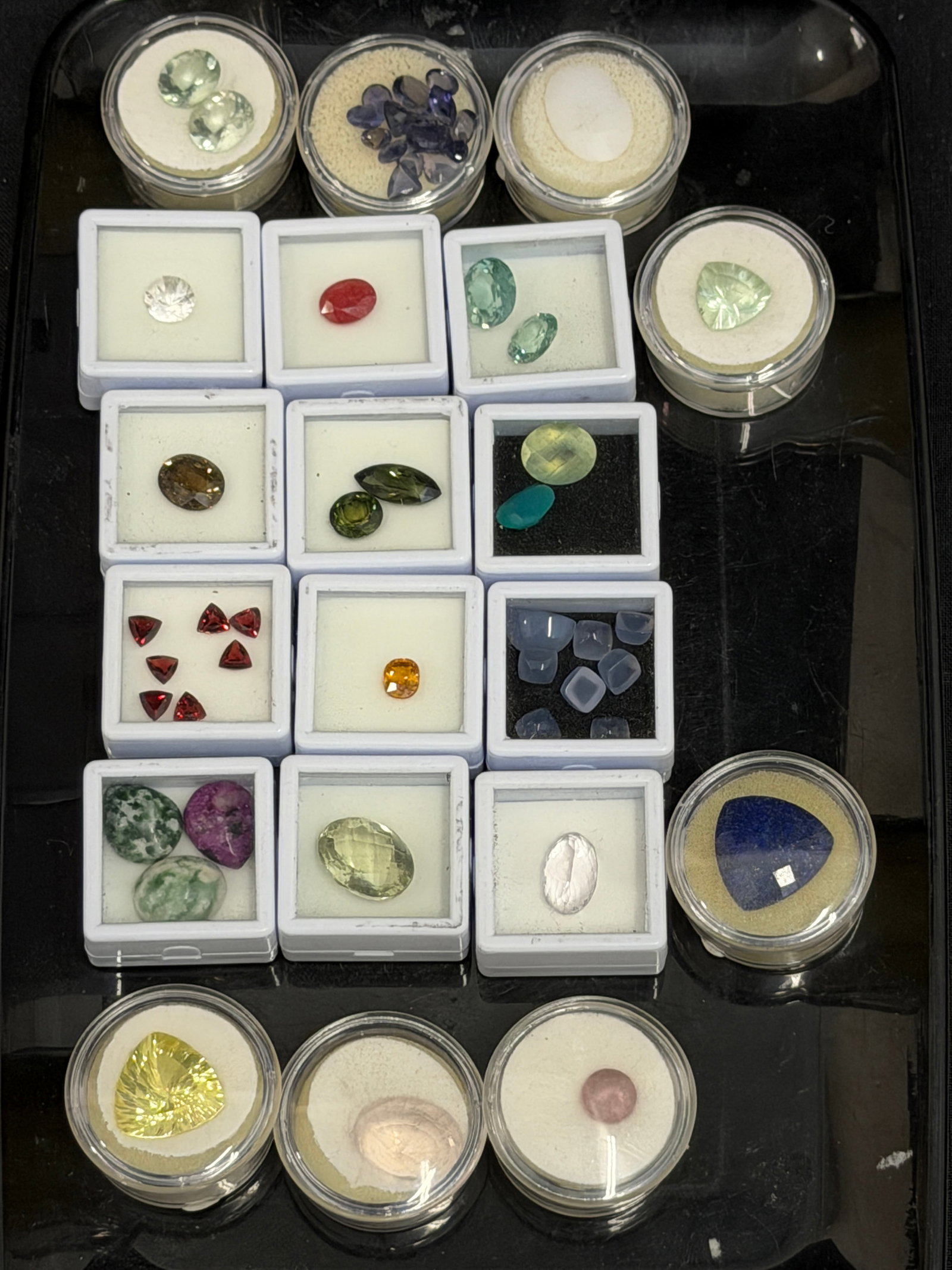 Asst Lot of Gemstones - Orange Sapphire, Topaz, Lapis, Green Tourmaline, Garnet + More (1 of 8)
