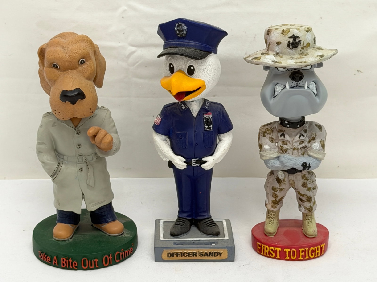 Bobble Heads - Rare McGruff, Marine Corp, Officer Sandy (1 of 5)