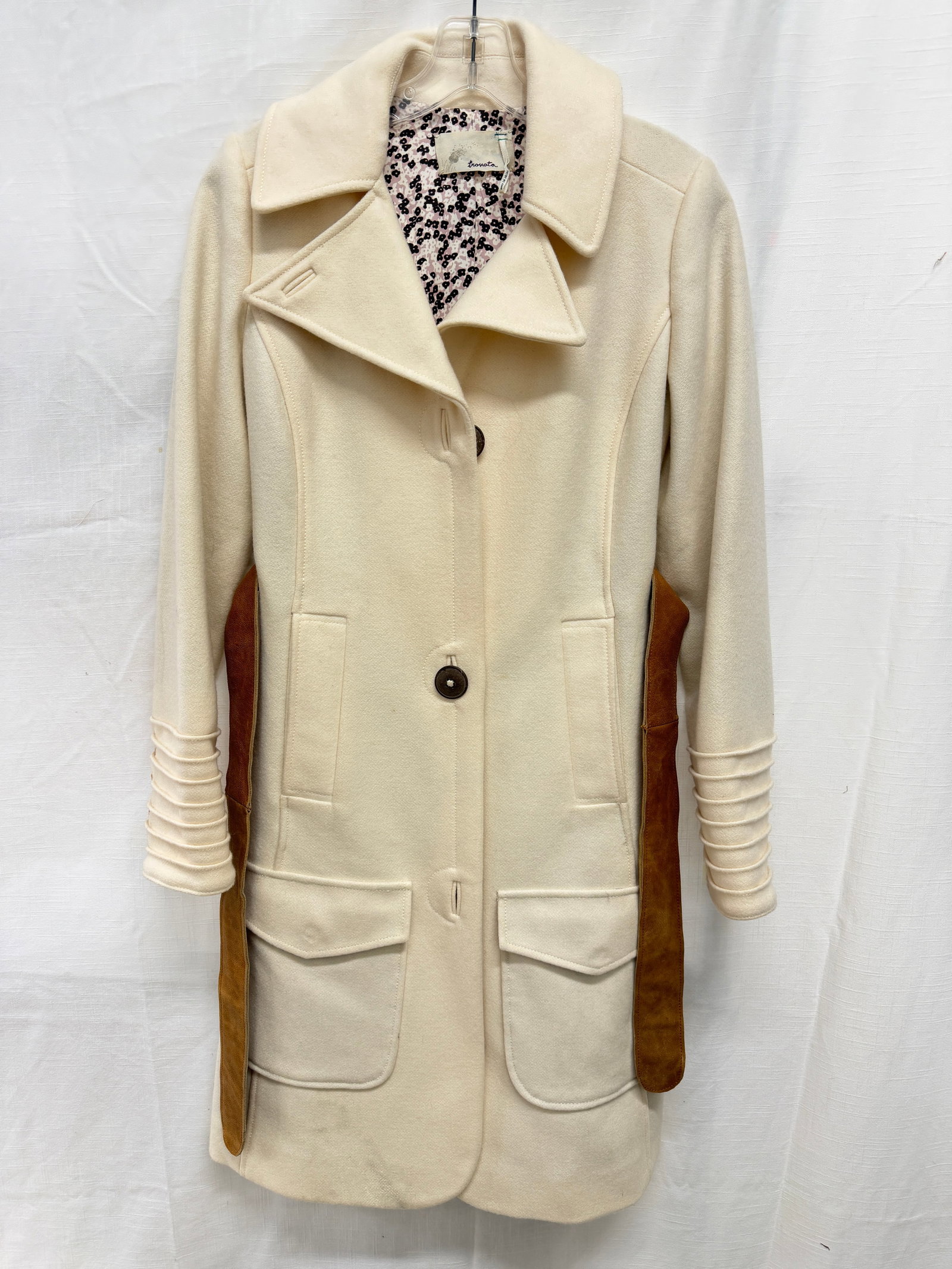 Vintage Tronata Wool Coat Lined with Belt - Sz Sm (1 of 4)