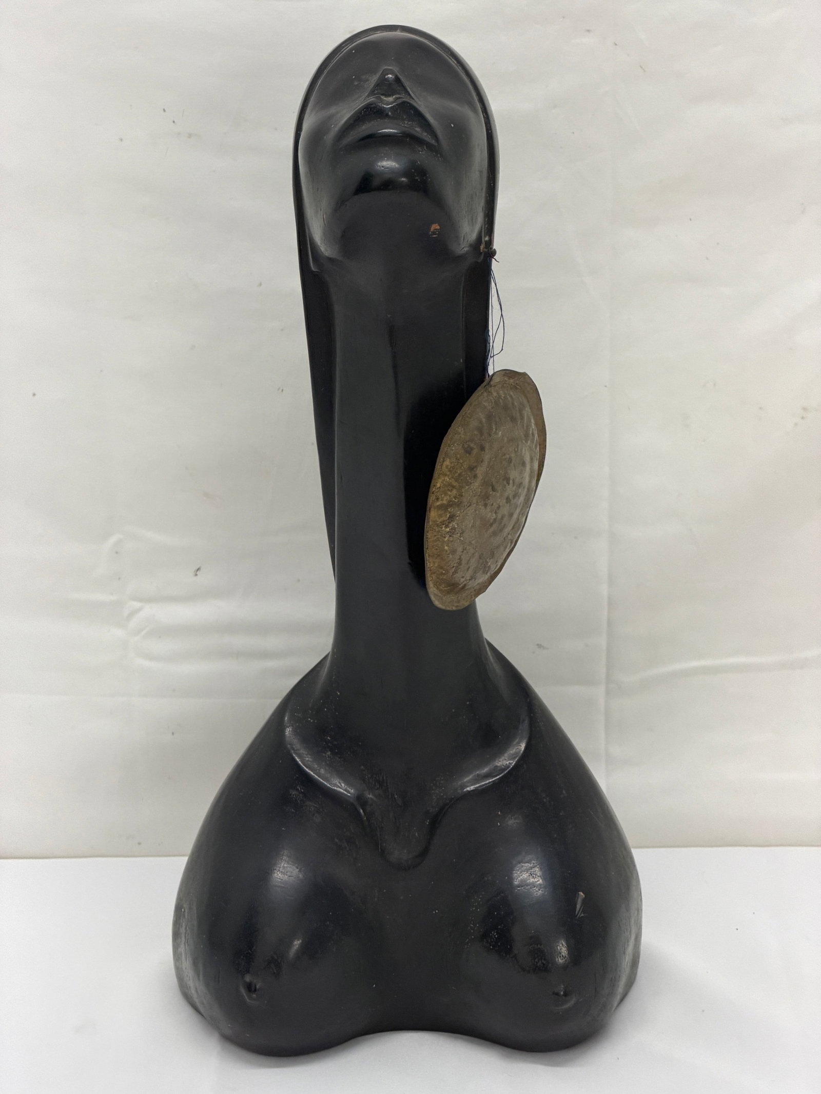 Mid Century Signed Nude Erotic Hand Carved Sculpture 17"T (1 of 7)