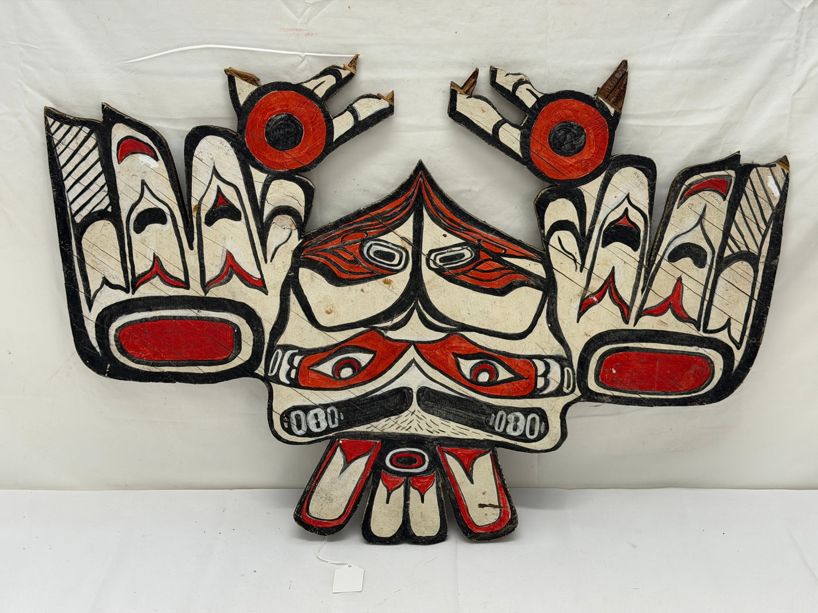 Vintage Northwest Coast Indigenous Salish Carved Wood Formline 26.5" x 19" (1 of 4)