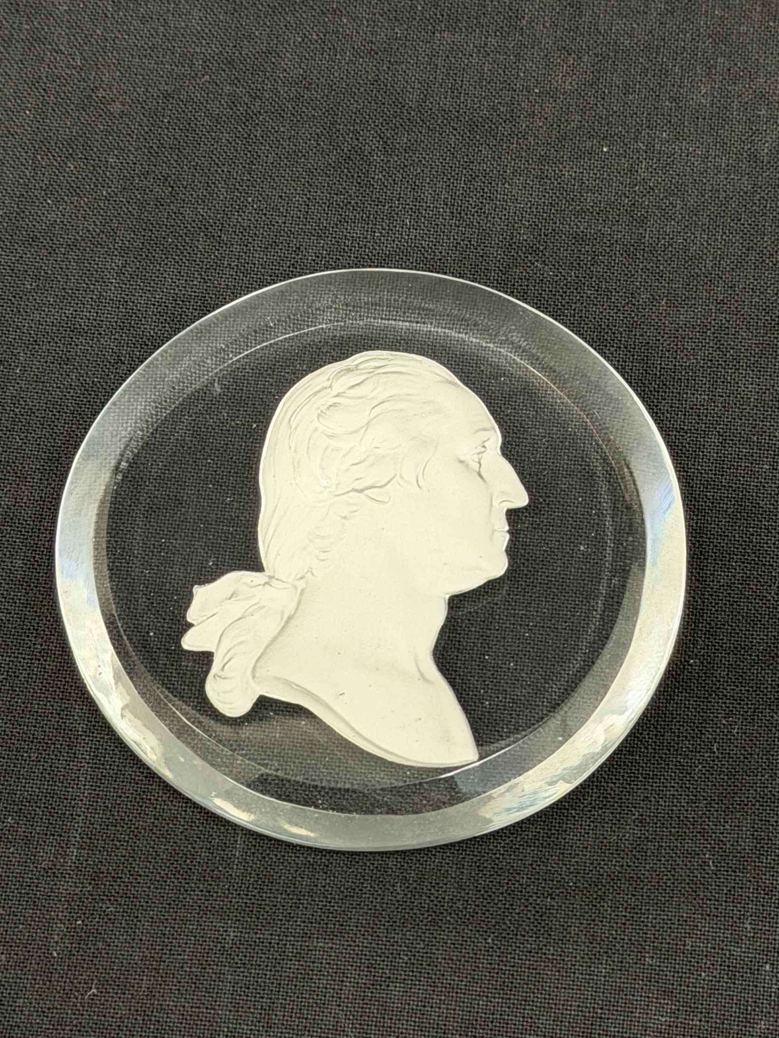 Paul Jokelson Antique French Sulphide Medallion 2.75" - From His Personal Collection (1 of 4)