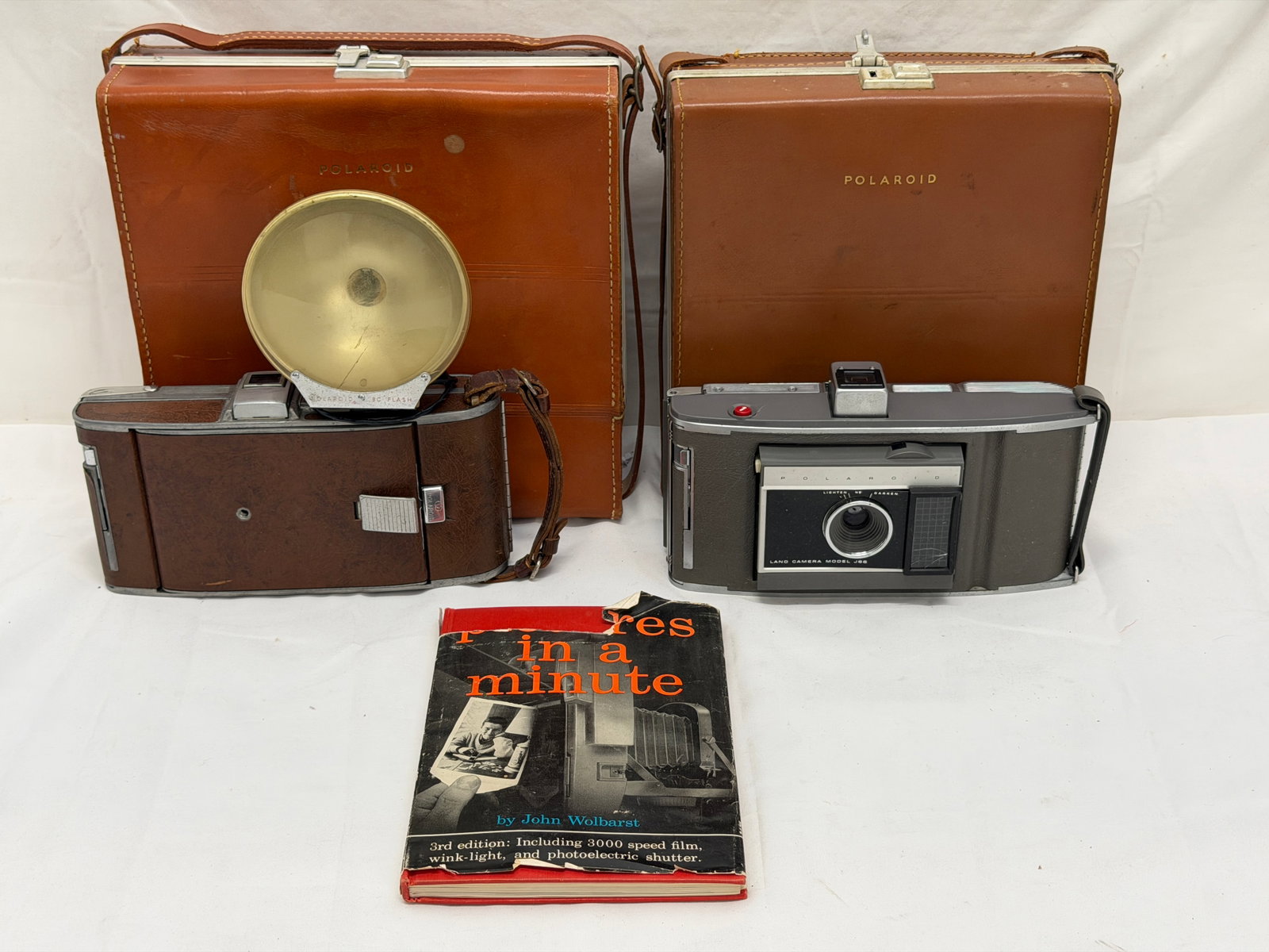 (2)Vintage Polaroid Land Cameras + (2)Polaroid Cases (1 of 17)