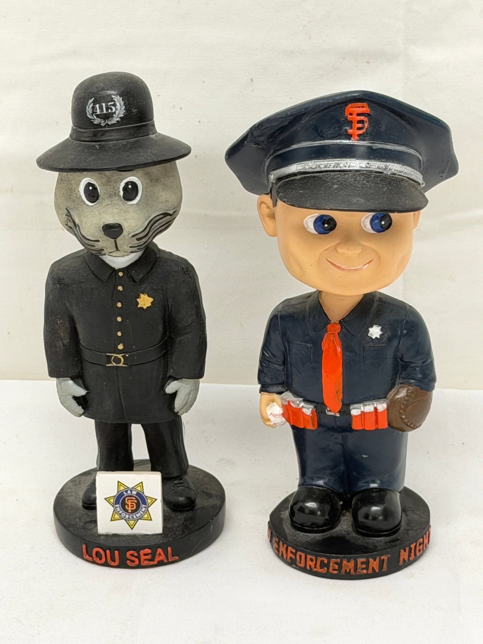 Vintage San Francisco Bobbleheads - Lou Seal 7"T + Policeman 8"T (1 of 5)