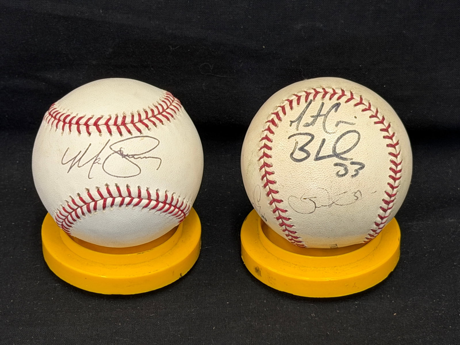 (2)Autographed MLB Baseballs - (1)2007 Mike Sweeney, (1)Multiple Autographs (1 of 10)