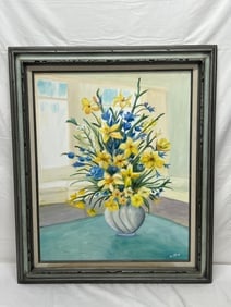 Signed Oil on Canvas Still Life ''Bette'' - Framed 31'' x 37'' , Sight 24'' x 30'' (1 of 5)