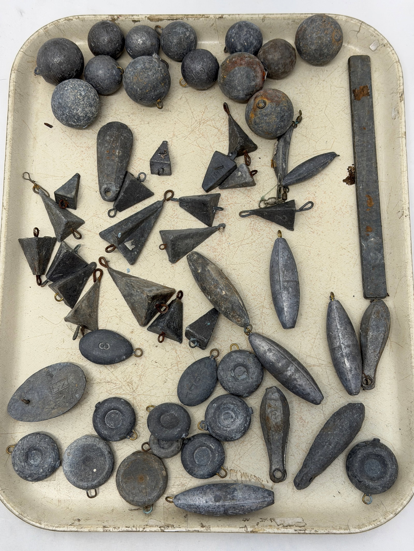 Lot Vintage Lead Fishing Weights in Various Sizes / Weights / Makers (1 of 6)