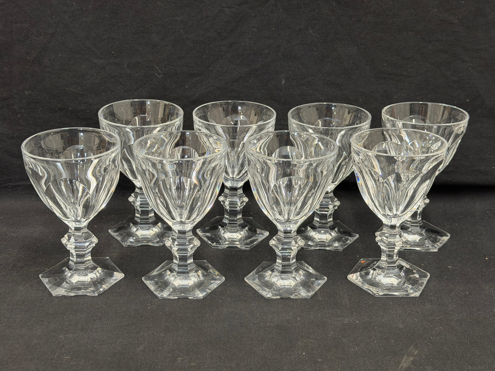 (8)Baccarat French Crystal Red Wine Stemware in Harcourt 1841 Pattern - 3.25" x 5.25" - New / Unused (1 of 5)