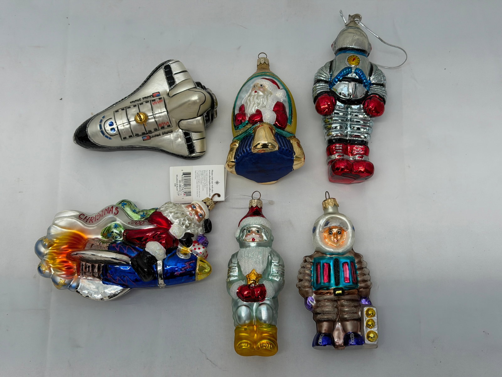 (4)Christopher Radko Glass Ornaments & (2)Other - Space, Rockets (1 of 6)
