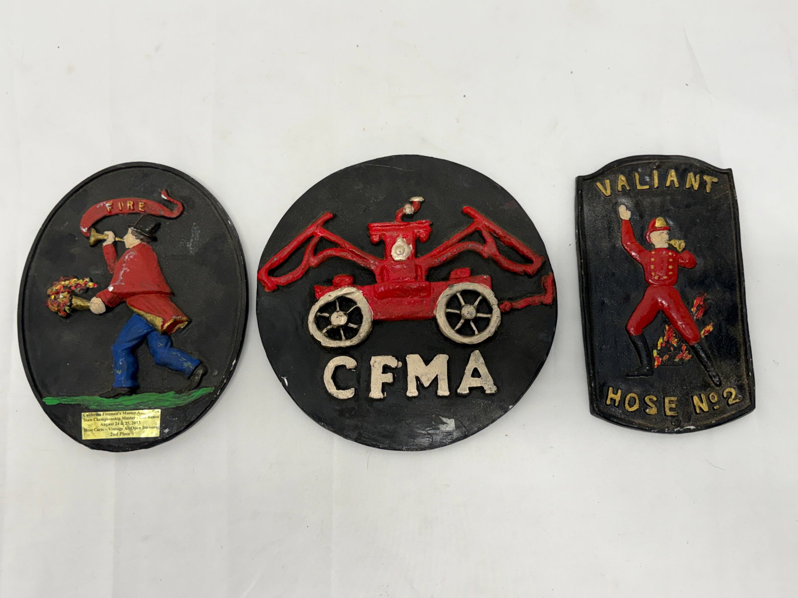 (3)Firemans Champion Handcrafted Plaques - 11" , 8.5" x 10.5" , 6" x 10.5" (1 of 6)