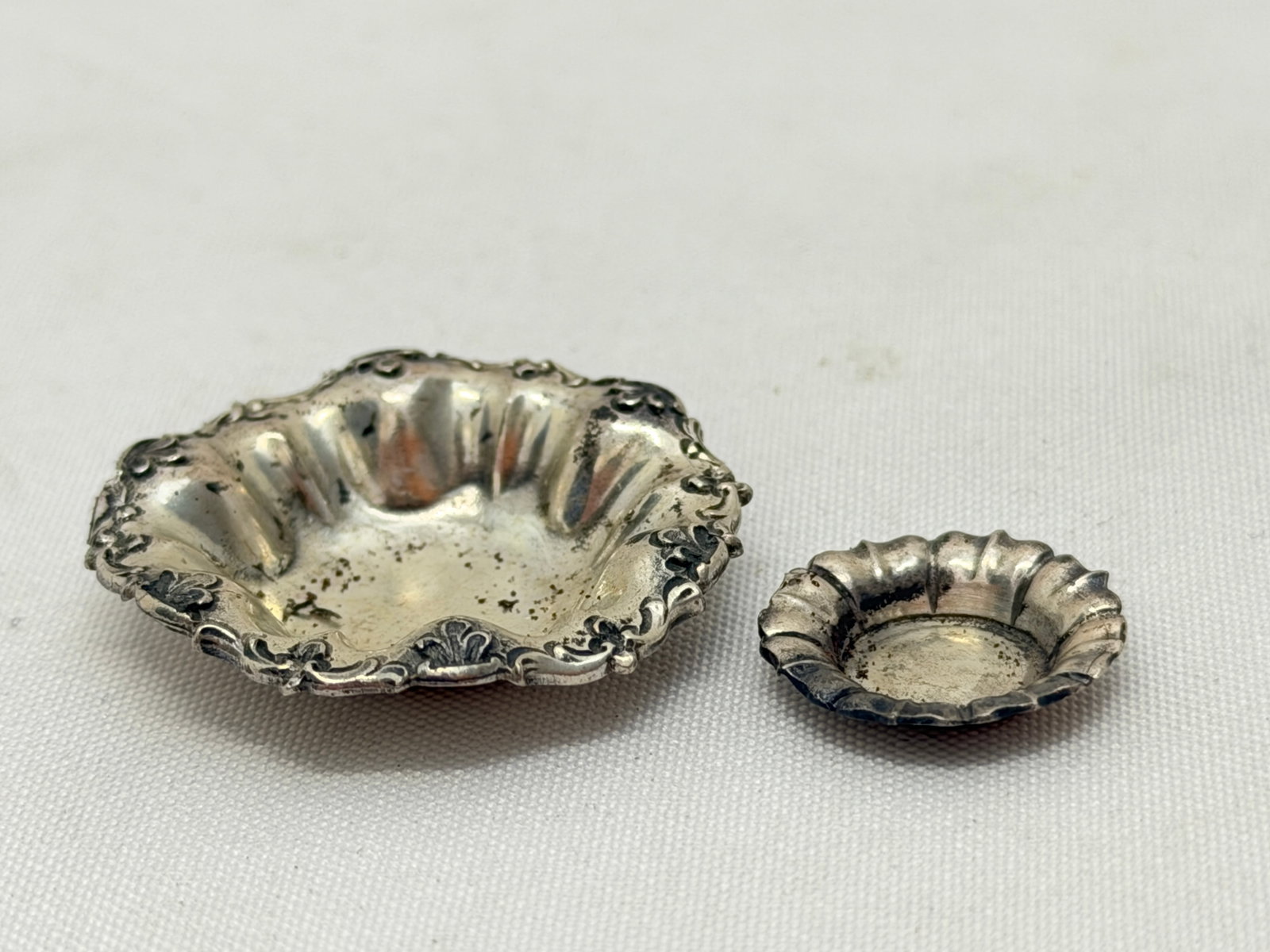 (2)Antique Sterling Silver Gulielmo Cini Miniature Centerpiece Bowl + Bowl (1 of 3)