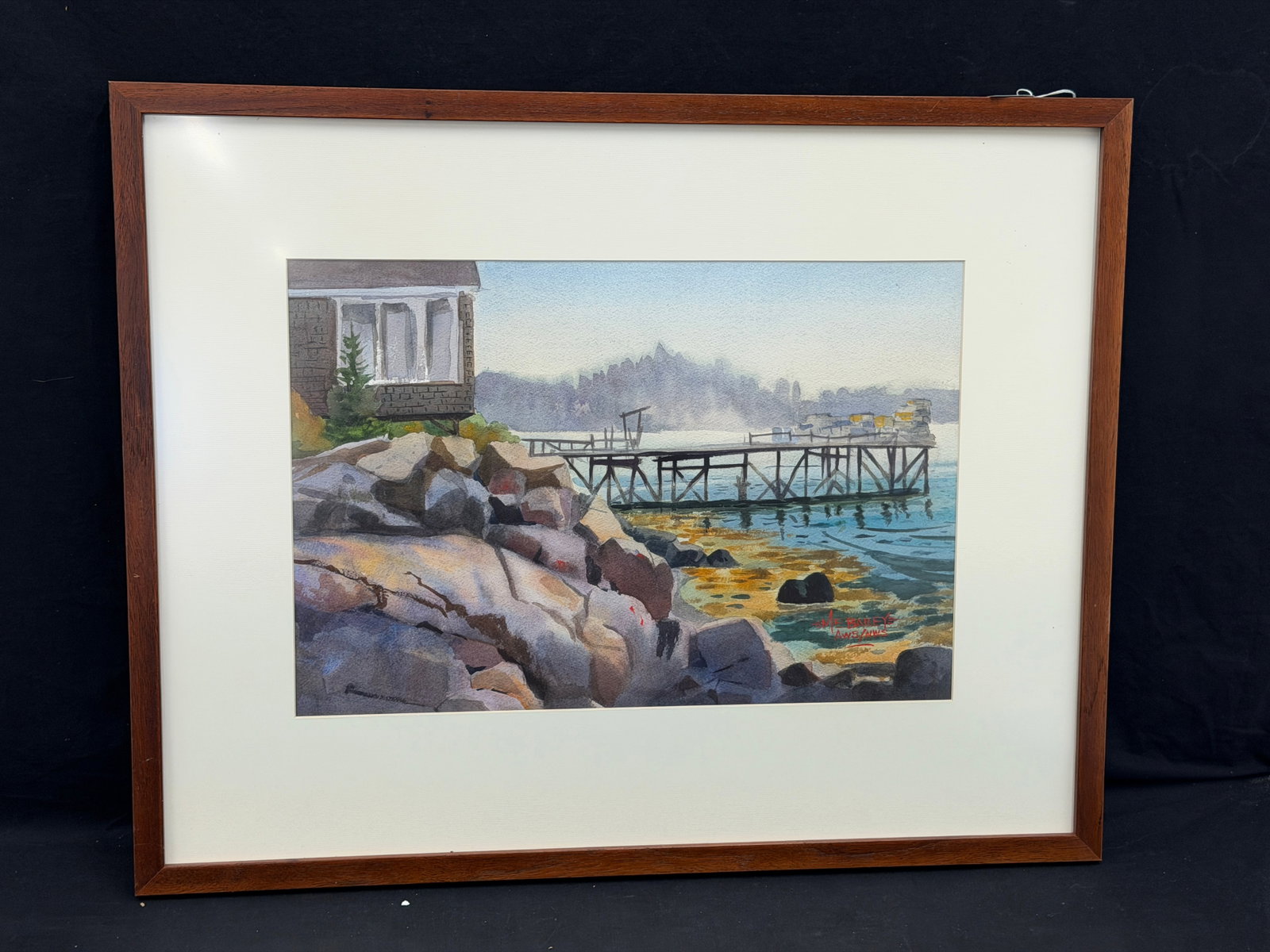 Michael Bailey (1943-2025) Signed Original Watercolor - Framed 23.5" x 29.5 - Listed Artist (1 of 4)