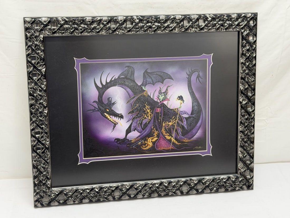 Disneys Maleficent Queen Lithograph by John Coulter, Signed - 17" x 21" (1 of 5)
