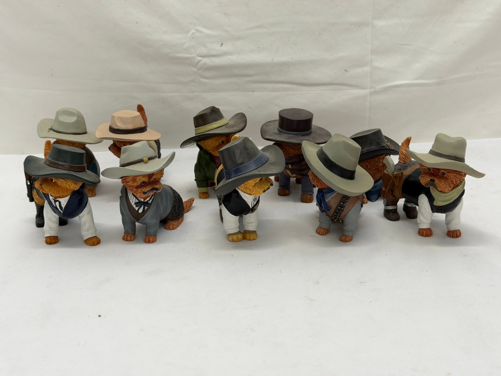 (10)Asst Western, Sheriff Themed Dog Figures by Hamilton Collection (1 of 7)