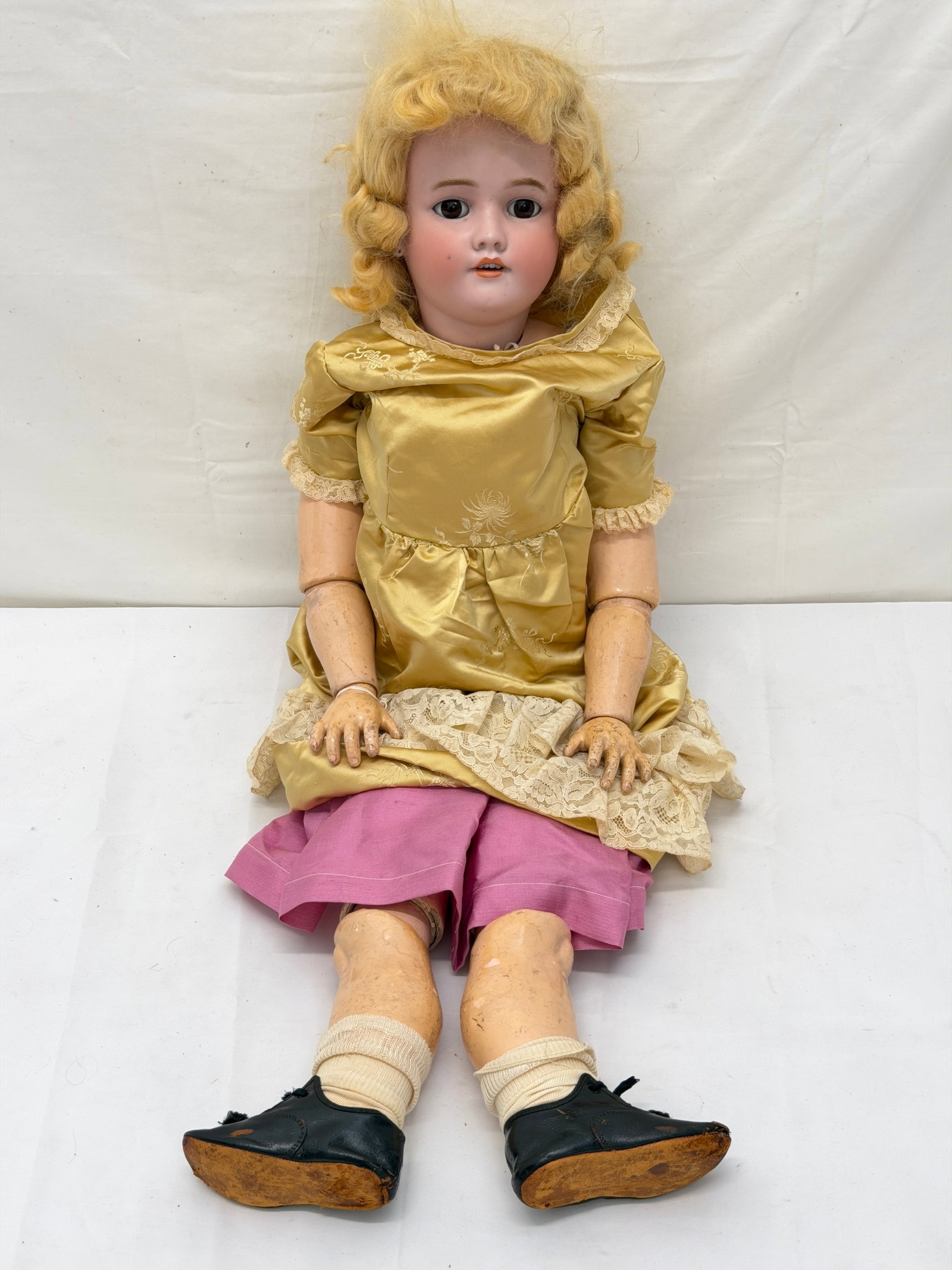 Antique German Hand Werck 109 Bisque Head Doll 32"L (1 of 12)
