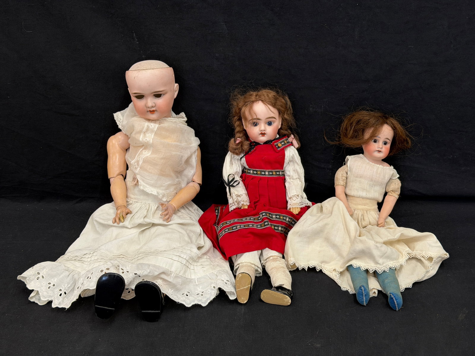 (3)Antique Bisque Head Dolls - Armand Marseille & More (1 of 19)