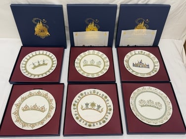 (6)Disneyland 50th Anniversary Plates with COAs (1 of 6)