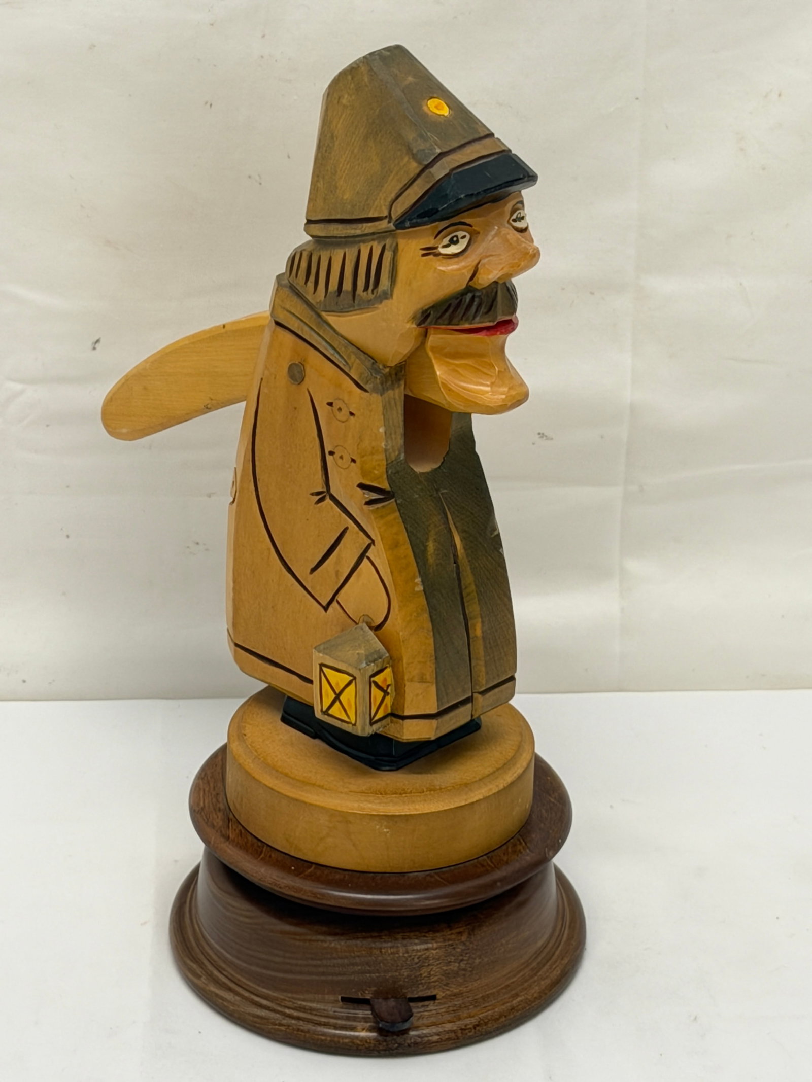 Vintage Reuge Swiss Wood Cutter Musical Nutcracker 12"T - Works - (1 of 5)