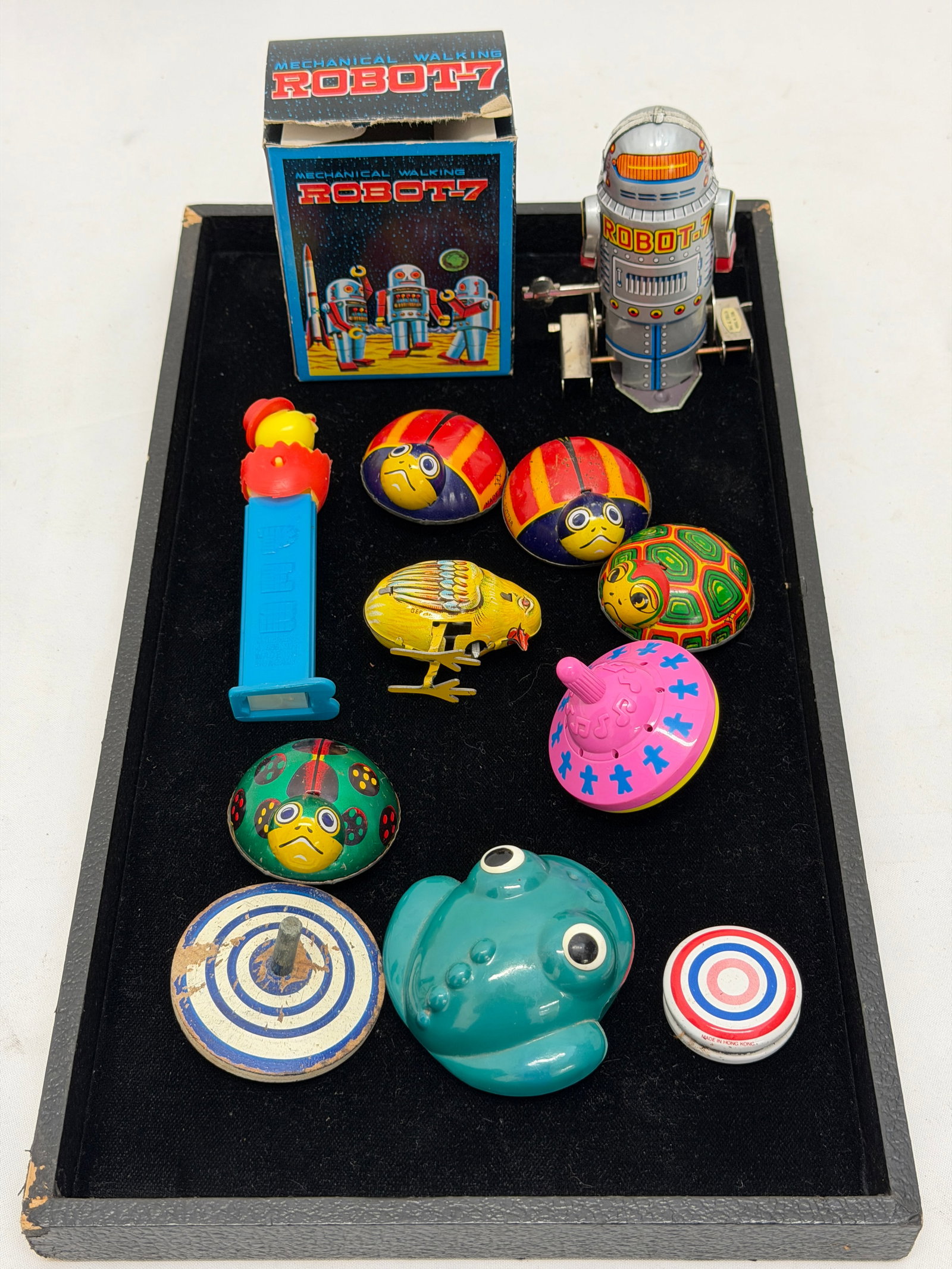 Tin Push Toys, Robot, Pez, Lehmann Frog & More (1 of 5)