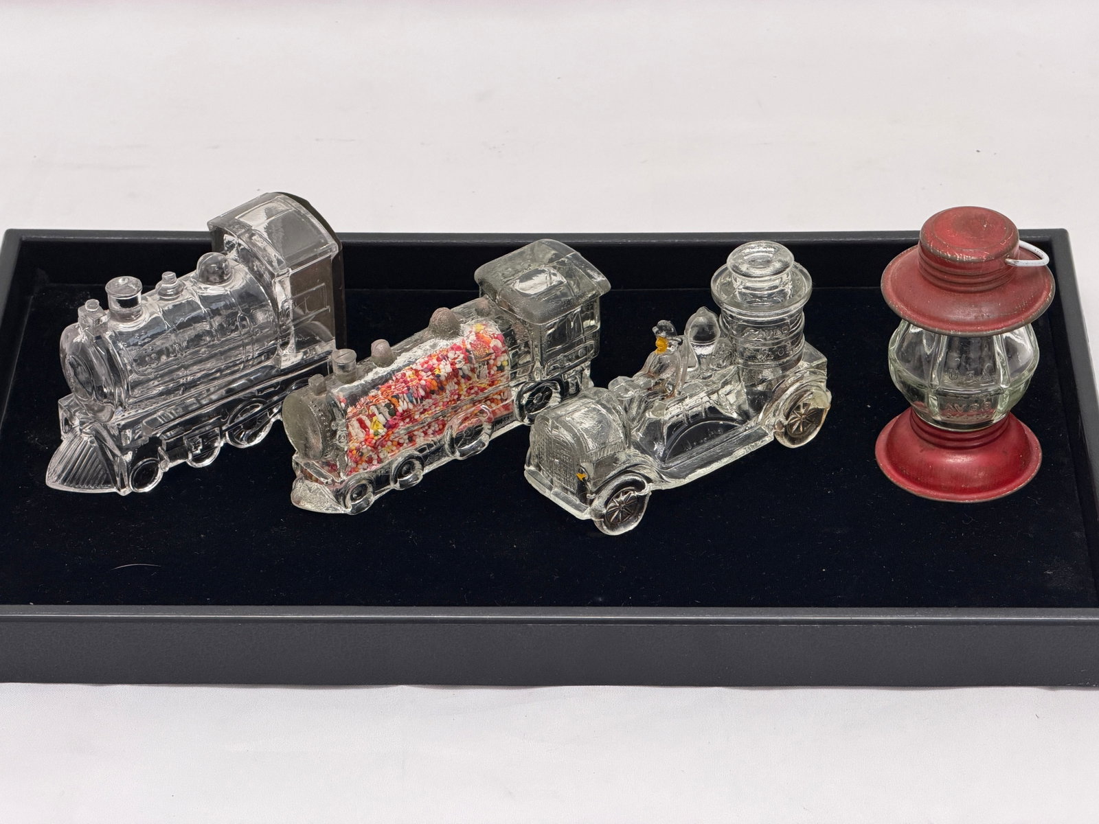 West Bros. Glass Steam Engine with Lithograph, Railroad Lantern & More (1 of 7)