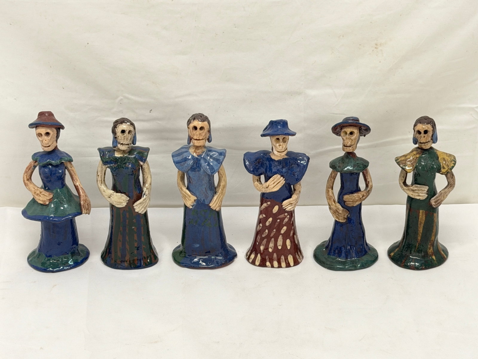 (6)Vintage Mexican Folk Art Day of the Dead Figures (1 of 7)
