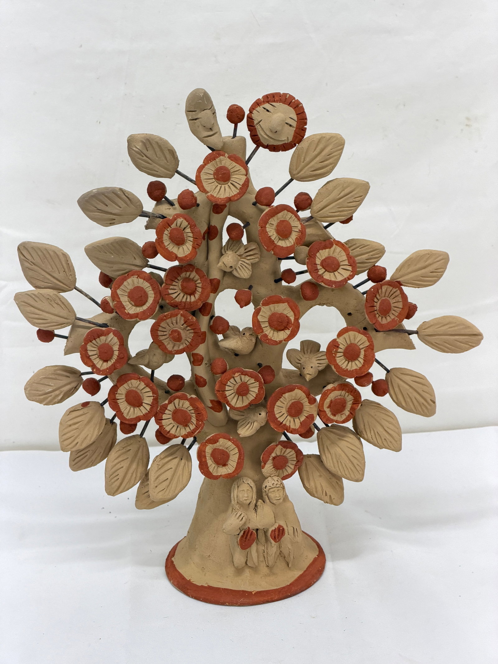 Vintage Mexican Tree of Life Folk Art Sculpture 10" x 12" (1 of 5)