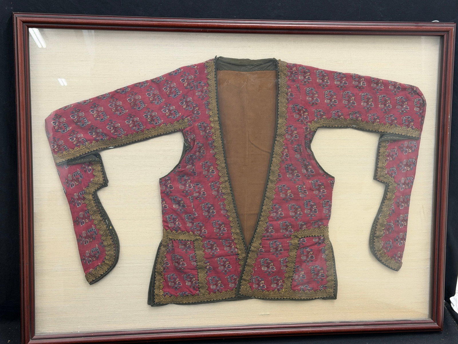 19thC Azerbaijani Cepken / Chepken Authentic Jacket in Shadow Frame