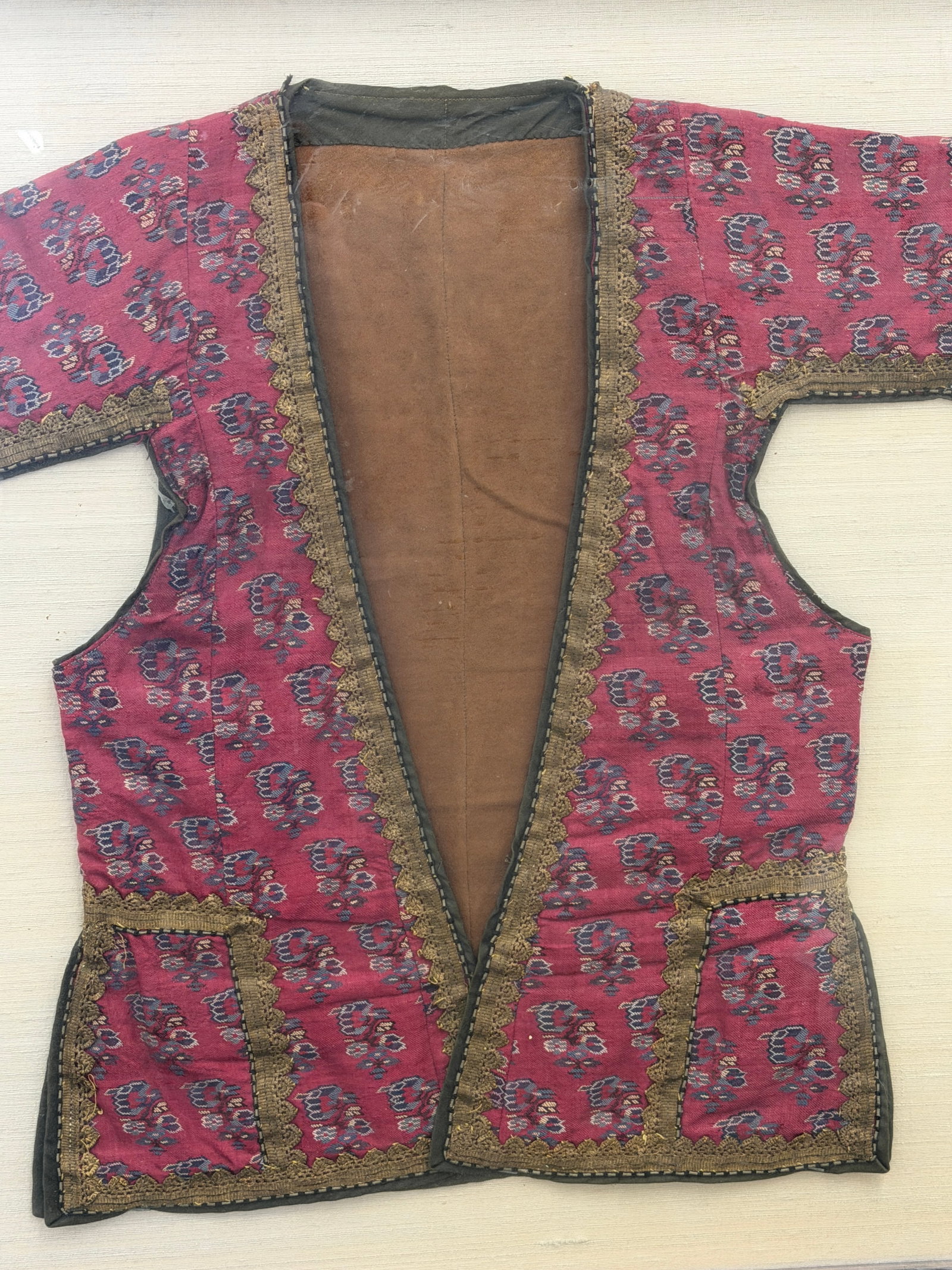 19thC Azerbaijani Cepken / Chepken Authentic Jacket in Shadow Frame - 3