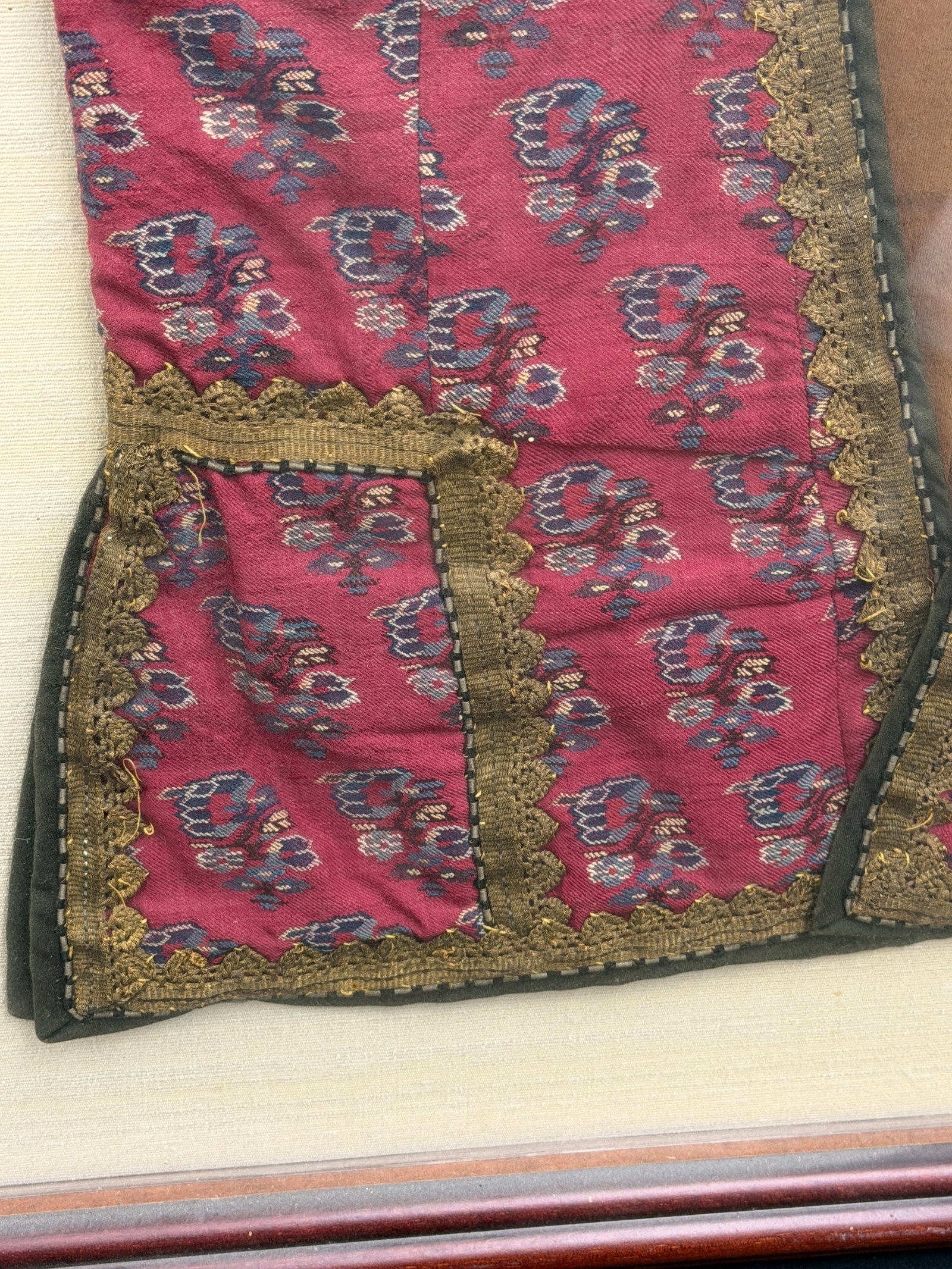 19thC Azerbaijani Cepken / Chepken Authentic Jacket in Shadow Frame - 5