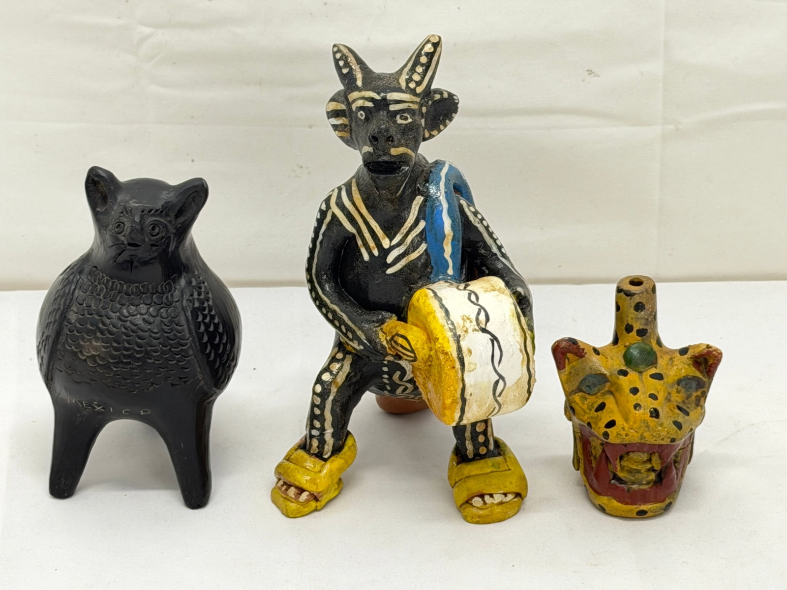 (3)Vintage Mexican Folk Art Whistles - Aztec, Ocumicho, Oaxaca (1 of 5)