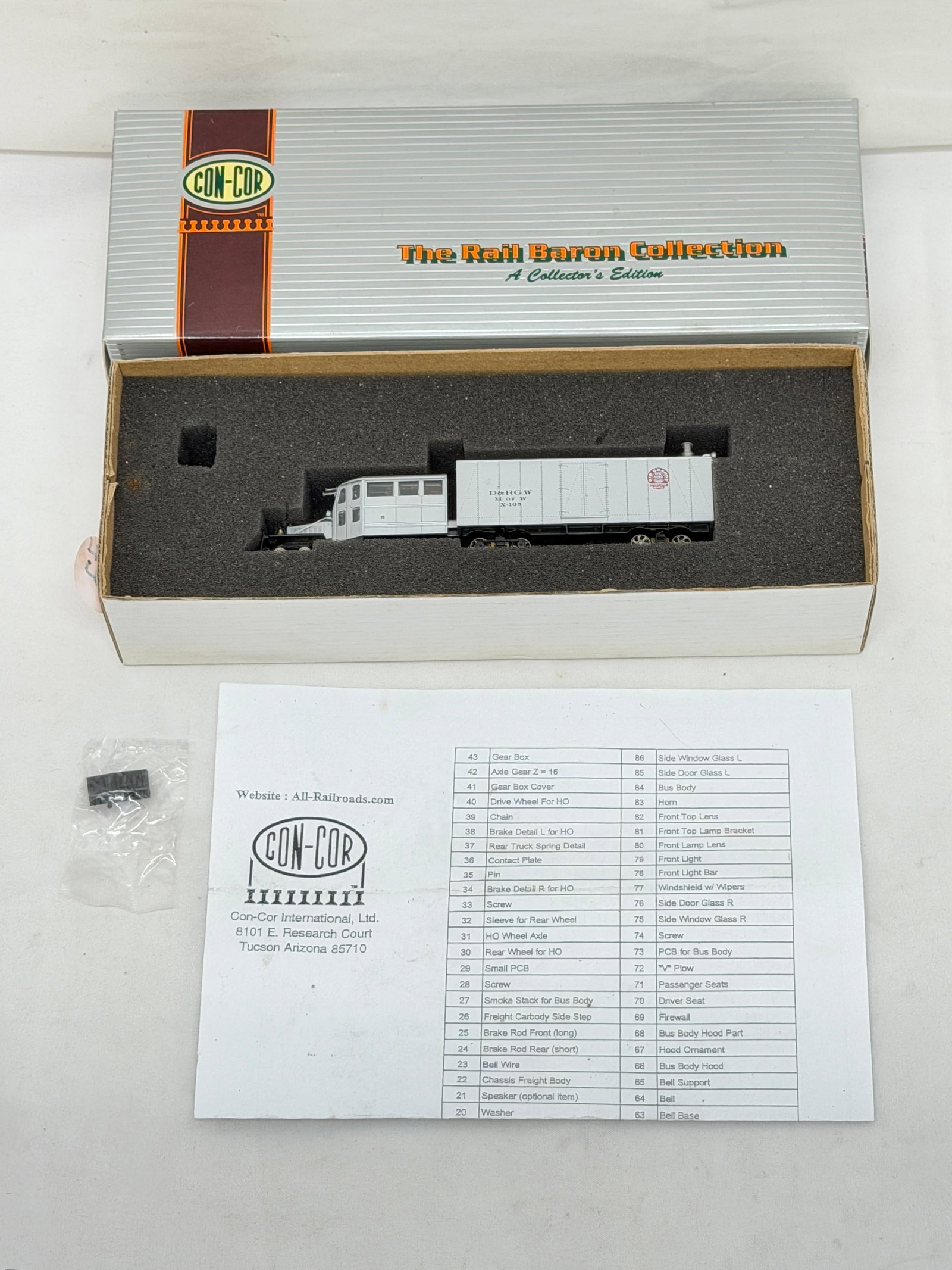 Con Cor Galloping Goose Denver & Rio Grande Ho Scale Train Cars with Original Box (1 of 6)