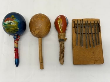 Latin Hand painted Crafted Maracas & Finger Piano (1 of 10)