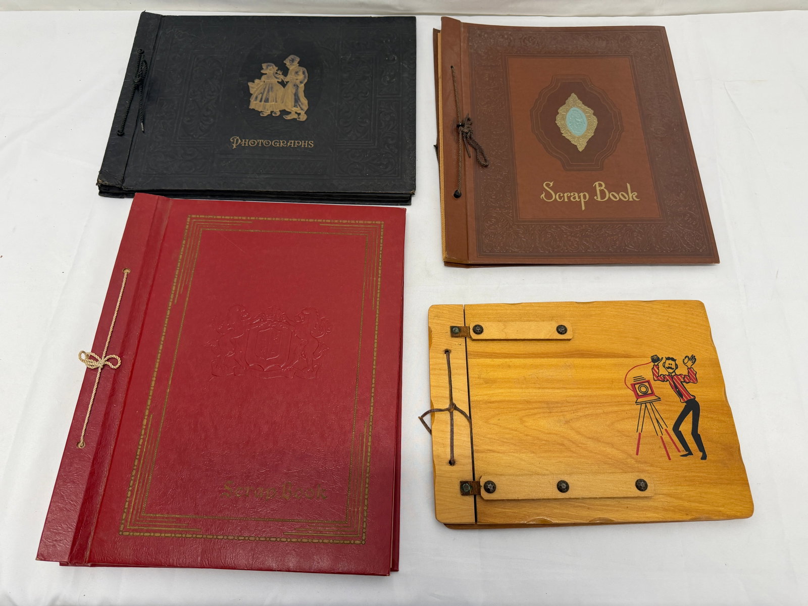 Antique / Vintage Scrapbooks / Photo Albums (Unused) - Wood Covered, Leather & More (1 of 5)