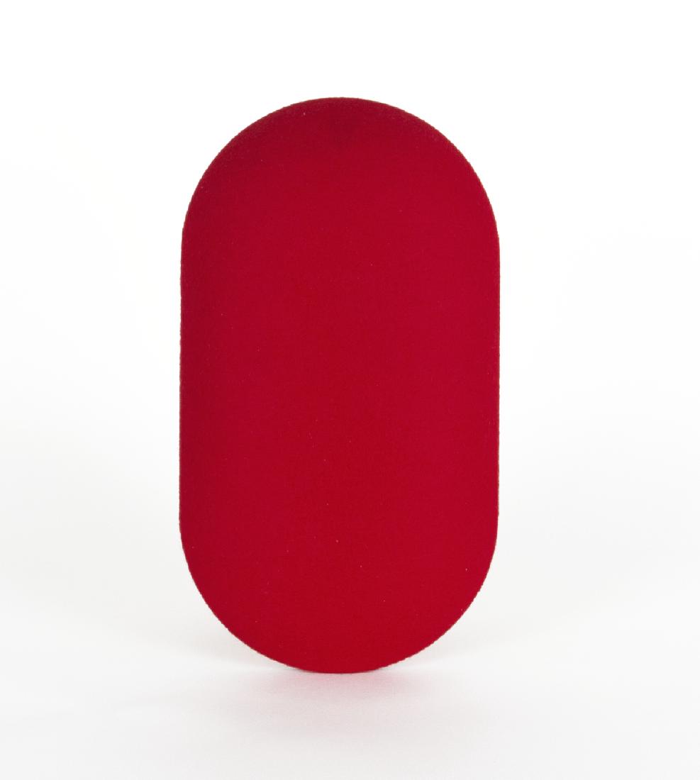 Mantz, Gerhard: Tabit: Gerhard Mantz, 1950 Neu-Ulm Tabit Velvet, acrylic and MDF; H 32 cm, W 16 cm, D 4.5 cm; Signed, dated and numbered on the reverse ''Mantz 97 3/10''