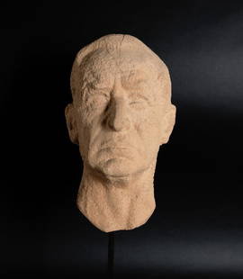 Behn, Fritz: Fritz Behn 1878 Klein Grabow - 1970 Muenchen Self-portrait Terracotta; H 35 cm, W 17 cm, D 19 cm (without base)