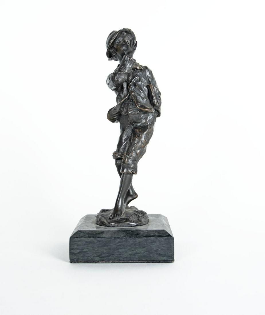 Kaesbach, Rudolf: Schuljunge: Rudolf Kaesbach 1873 Muenchen - 1955 Schoolboy Bronze; H 20 cm; inscribed ''R Kaesbach Ddf 02''