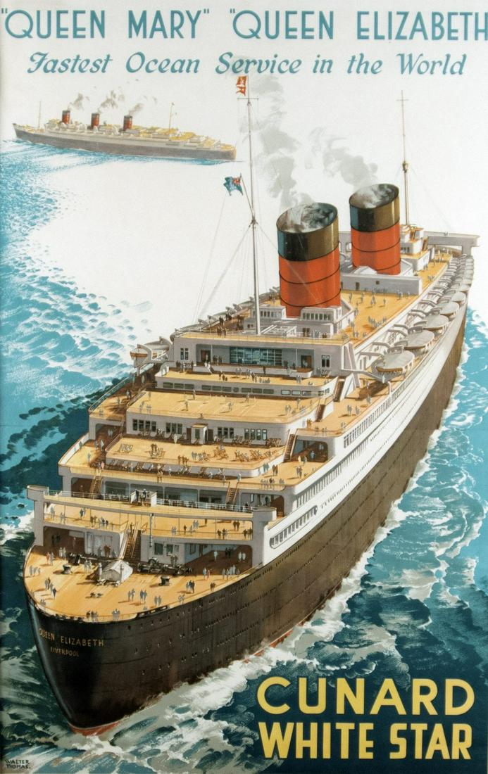 Thomas, Walter: ''Queen Mary'' ''Queen Elisabeth'' (1 of 1)