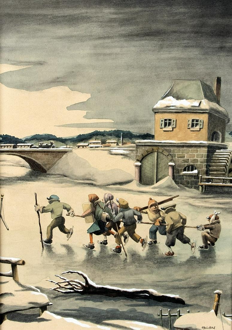 Nueckel, Otto: Schlittschuhlaeufer (1 of 1)