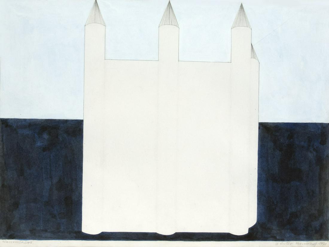 Schoellkopf, Guenther: Wasserschloss: Gunther Schoellkopf Stuttgart 1935 - 1979 Studied with Max Ackermann and at the AK Stuttgart; 1965-1966 at the Villa Massimo in Rome; 1979 grant CitÃ© Internationale des Arts, Paris. Wasserschloss W