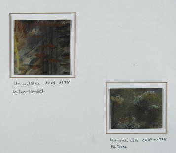 Hoech, Hannah: Schoener Herbst/Blueten: Hannah Hoech 1889 Gotha - 1978 Berlin 1912-14 studies at the School of Arts and Crafts in Charlottenburg; 1915 studies with Emil Orlik; 1920 member of the November Group; 1926 three-year stay in Holla