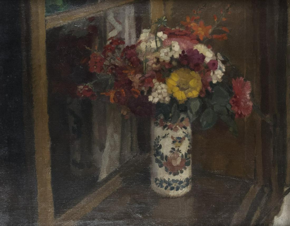 Junghanns, Julius Paul: Blumenstilleben mit Porzellanvase (1 of 3)