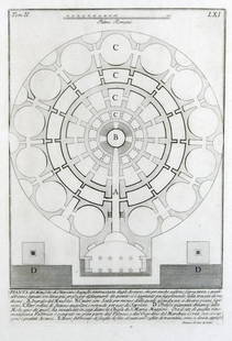 Palladio, Piranesi, Vichi u. a.: Konvolut Architekturdarstellungen: Palladio, Piranesi, Vichi and others Architectures 10 etchings and engravings after Andrea Palladio, Giovanni Battista Piranesi, Vichi and L. Chereau